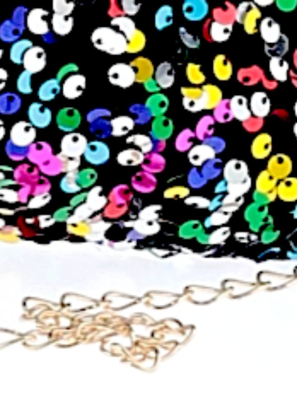Rainbow Sequin Glitter Clutch / Crossbody Bag - Excellent - Picture 4 of 6